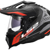 Ls2 Enduro-Helm MX701 Explorer Hexa Helm MX701 Explorer Hex mattschwarz rot grau