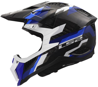 Ls2 Motocross-Helm MX703 X-Force Phantom Helm MX703 X-Force Phantom Blau Weiß XL