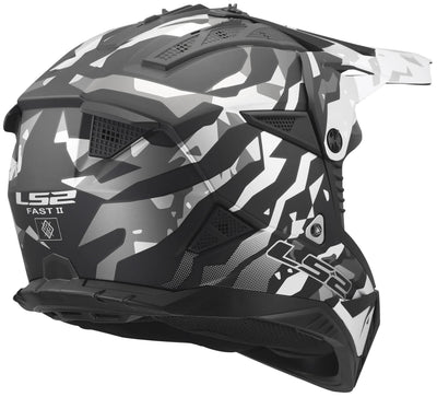 Ls2 Motocross-Helm MX708 Fast II Grotesk Helm MX708 Fast II Grotesque mattschwarz grau