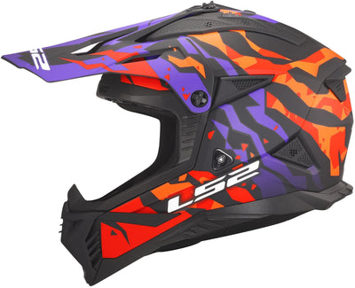 Ls2 Motocross-Helm MX708 Fast II Grotesque Helm MX708 Fast II Grotesque Lila oder. Matt