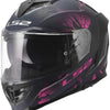 Ls2 Integralhelm FF818 Storm III Burst Helm FF818 Storm II Brushes Mattschwarz Pink L