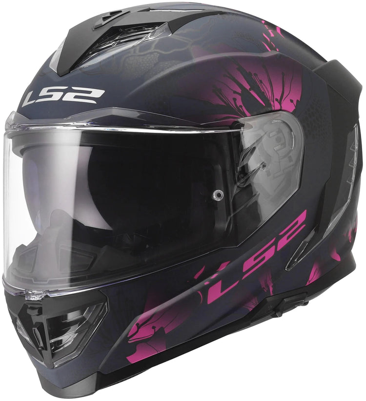 Ls2 Integralhelm FF818 Storm III Burst Helm FF818 Storm II Brushes Mattschwarz Pink L