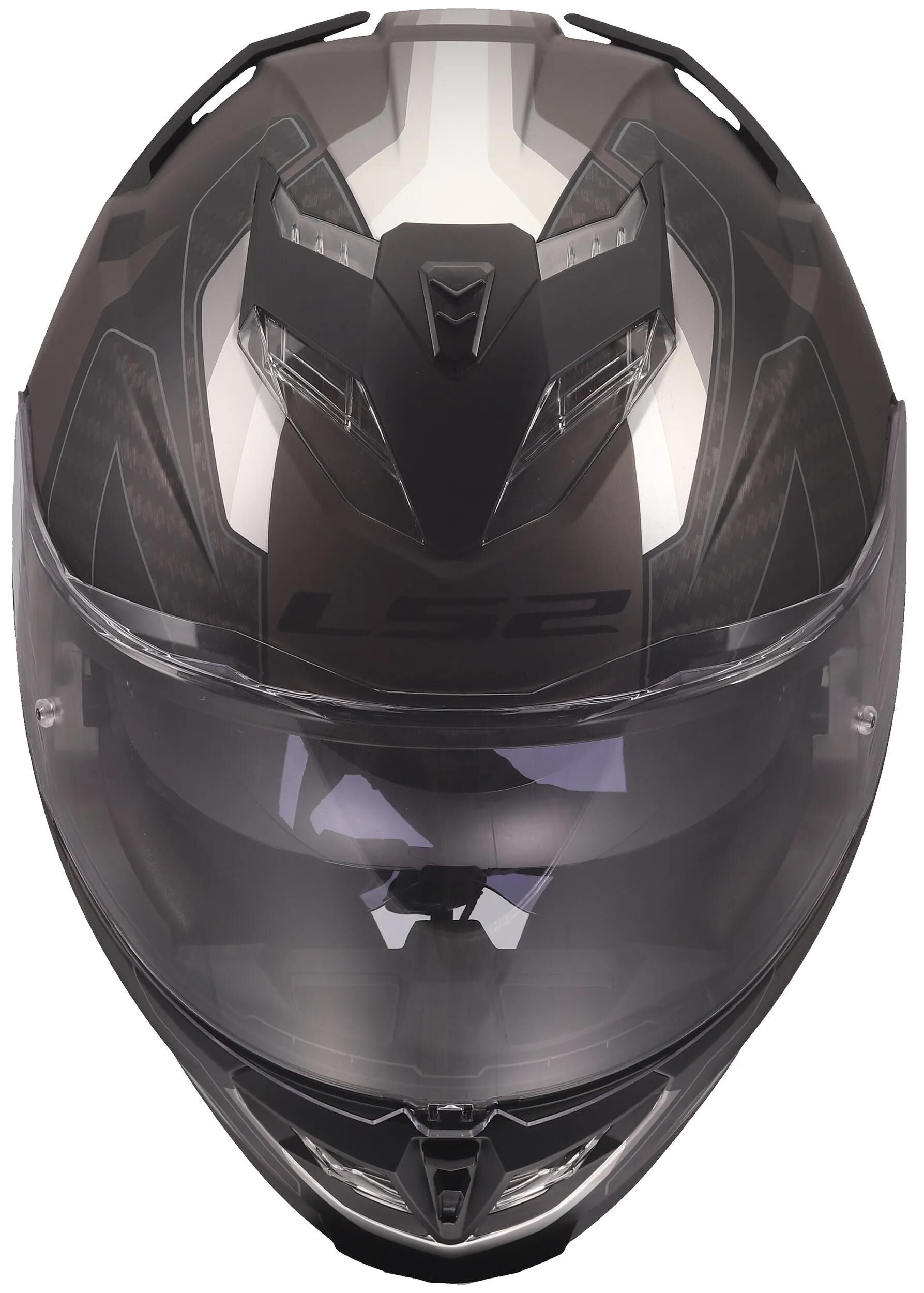 LS2 Integralhelm FF818 Storm III sportlicher Helm FF818 Storm II sportlich mattschwarz grau s