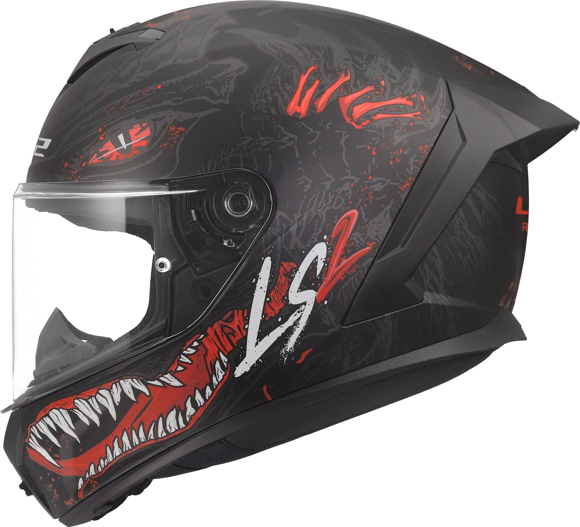 Ls2 Integralhelm FF820 Rapid III Kaiju II Helme FF820 Rapid I Kaiju II Schwarz Rot Weiß