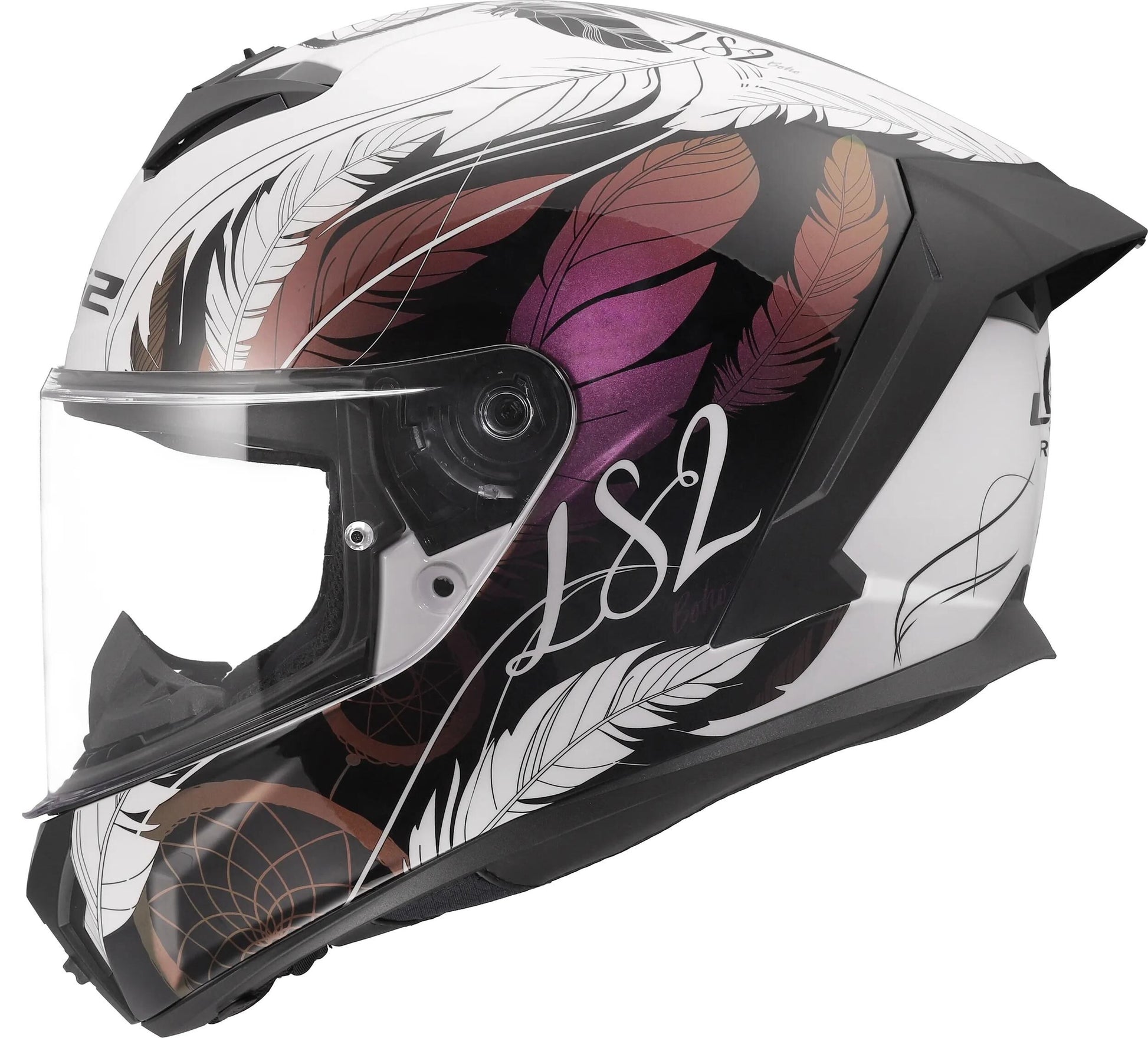 Ls2 Integralhelm FF820 Rapid III Boho Helme FF820 Rapid I Boho Weiß SW Pink Gr. xs