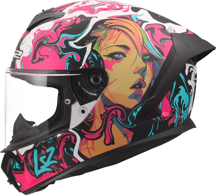 Ls2 Integralhelm FF820 Rapid III CyberG Helme FF820 Rapid i CyberG Lila Cyan Gr. m
