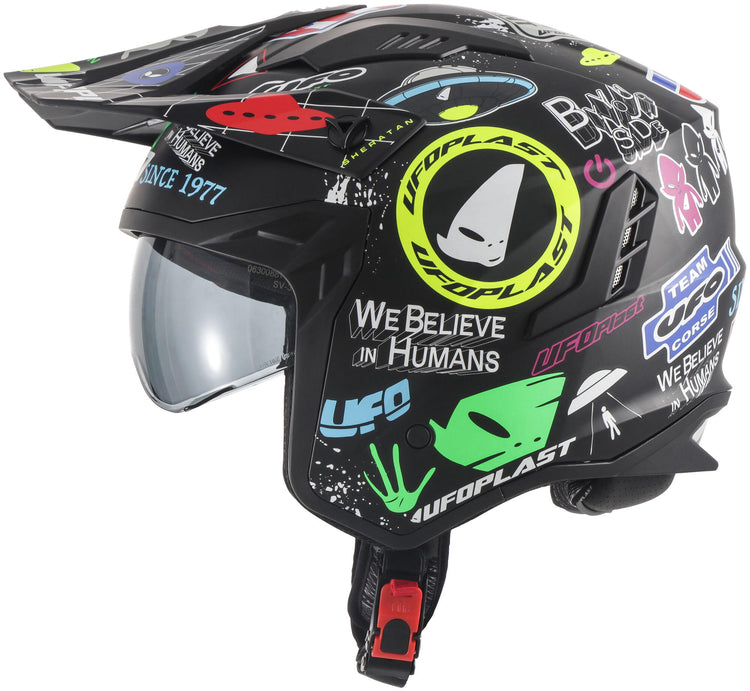 UFO Plast Sheratan Jethelm Helm Sheratan XS matte Grafik