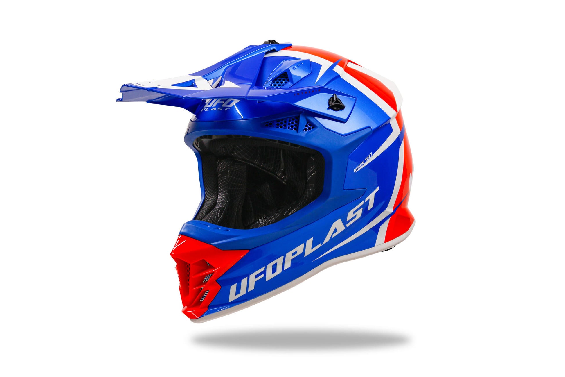 Ufo Plast Motocross Helm Intrepid Helm Interpid XL Blau Rot