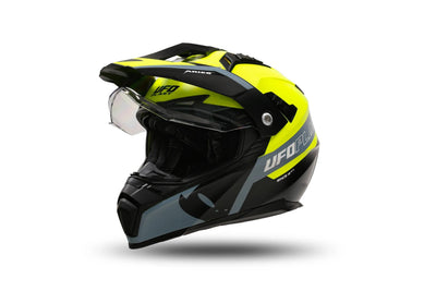 Ufo Plast Enduro Helm Aries Helm Aries S gelb schwarz
