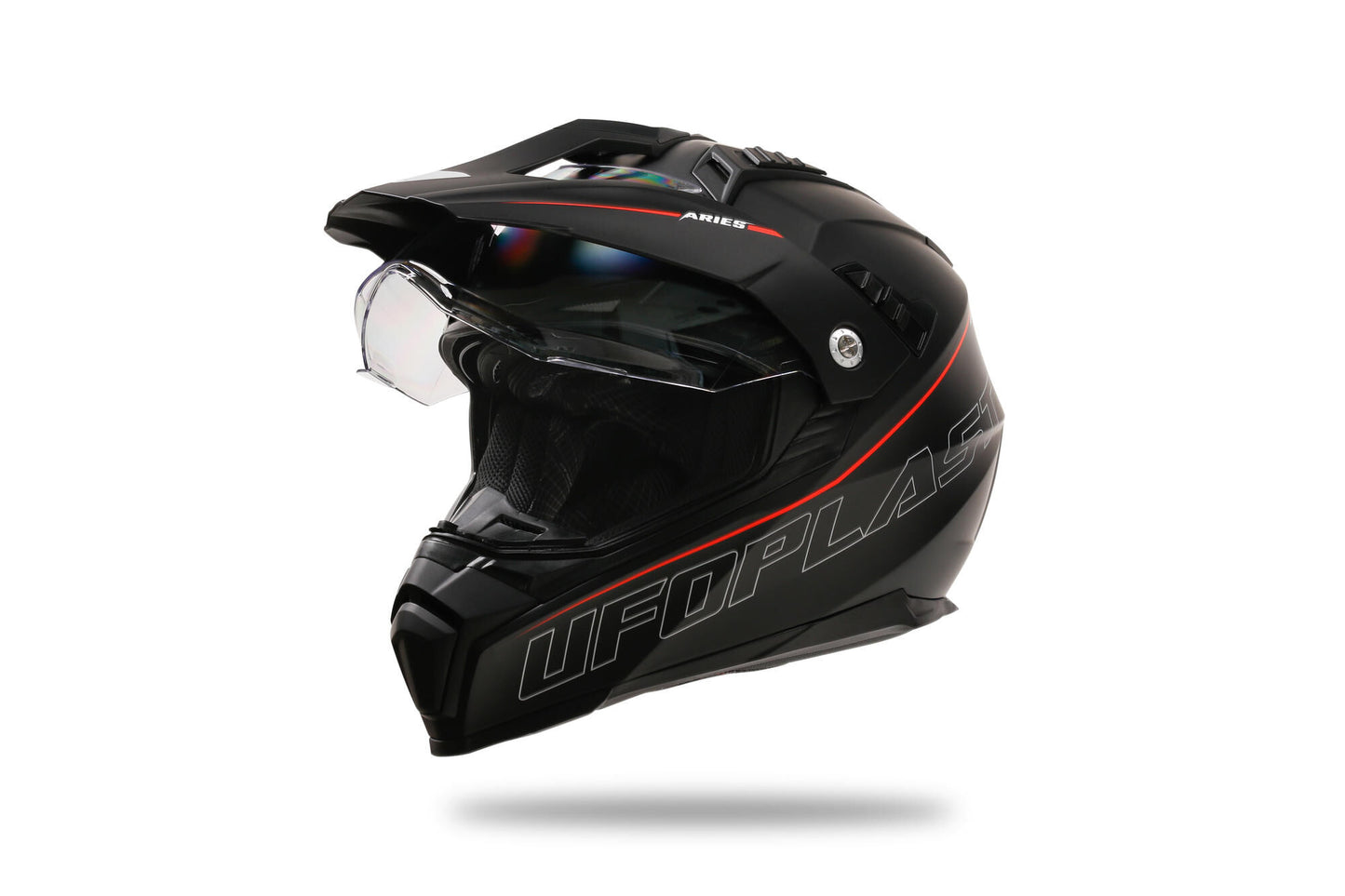 Ufo Plast Enduro Helm Aries Helm Aries XS schwarz rot