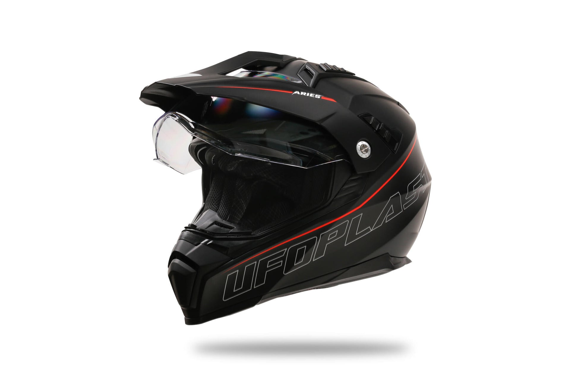 Ufo Plast Enduro Helm Aries Helm Aries XS schwarz rot