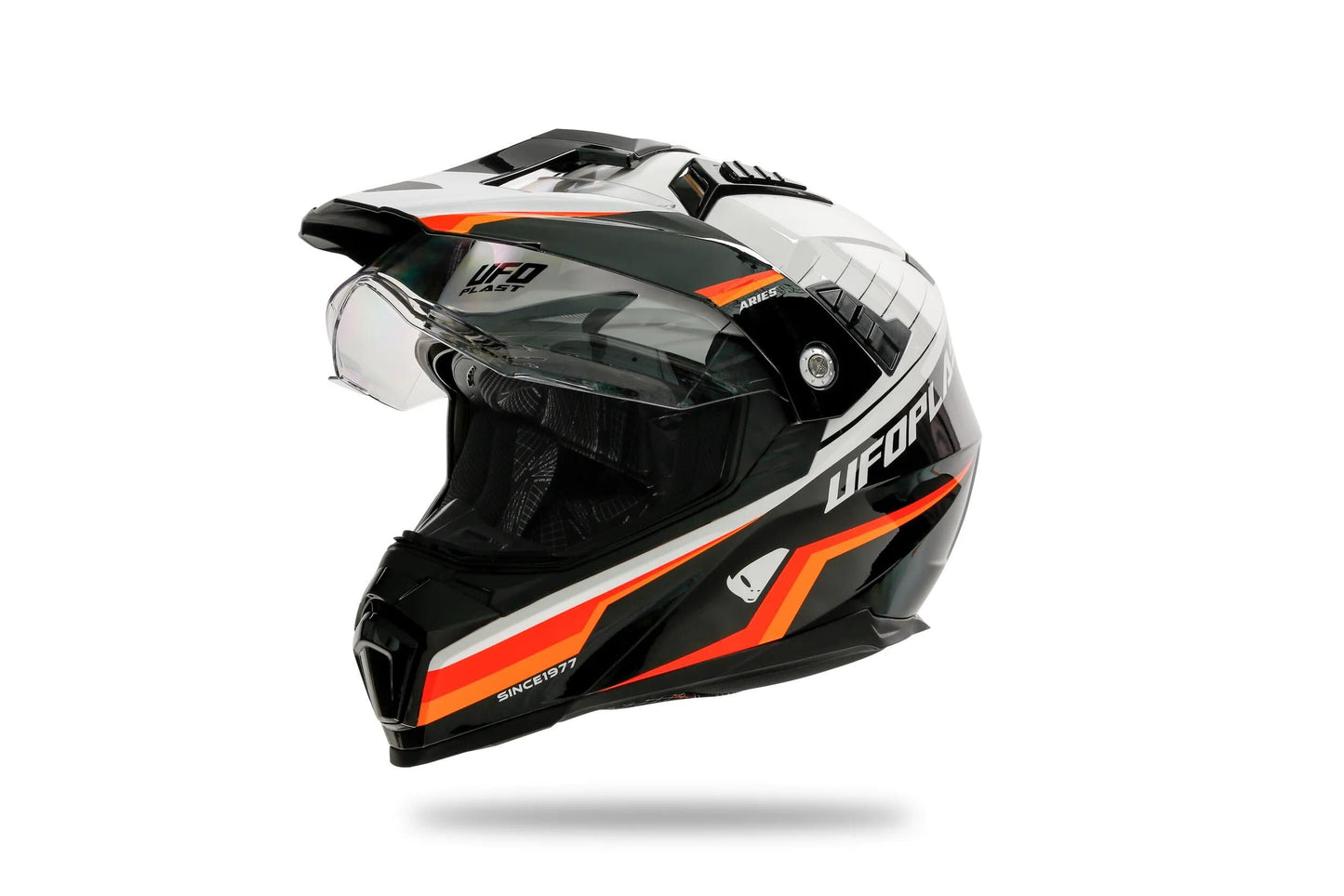 Ufo Plast Enduro Helm Aries Helm Aries XL weiß schwarz