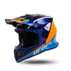 UFO Plast Kinder Crosshelm Korey, abnehmbarer Helm UFO Plst Korey M Blau Orange