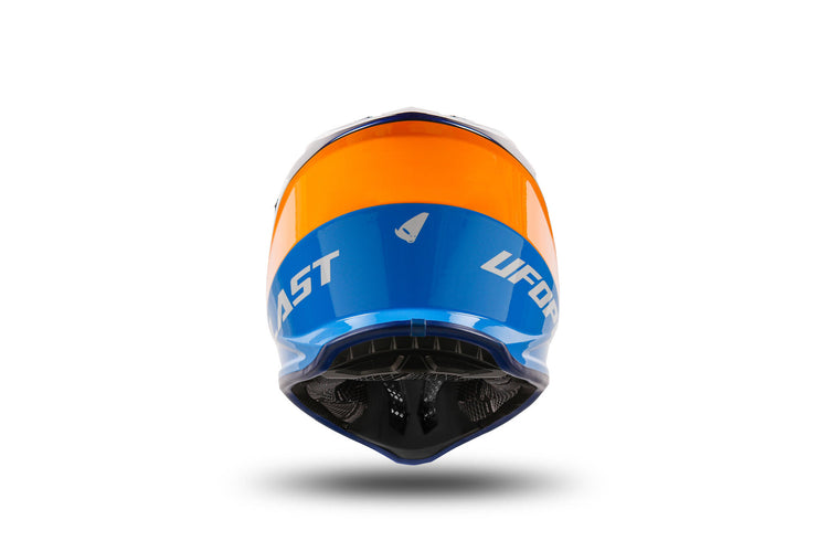 UFO Plast Kinder Crosshelm Korey, abnehmbarer Helm UFO Plst Korey M Blau Orange