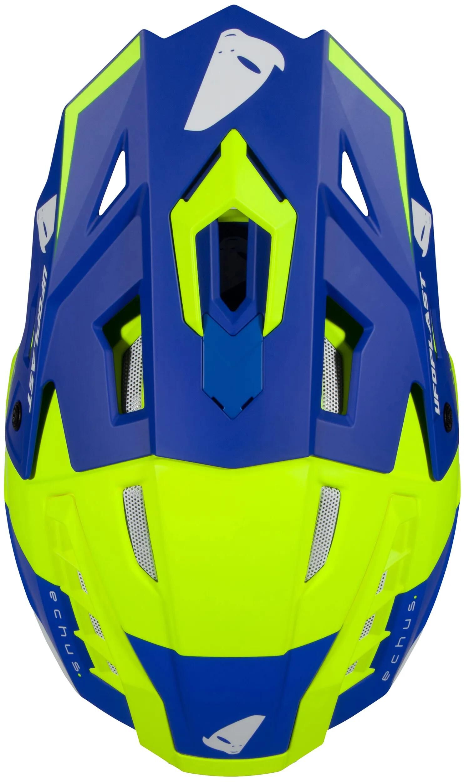 Ufo Plast Motocross-Helm Echus Helm Echus M blau gelb. Matt
