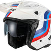 UFO Plast Sheratan Jethelm Helm Sheratan XS weiß rot blau