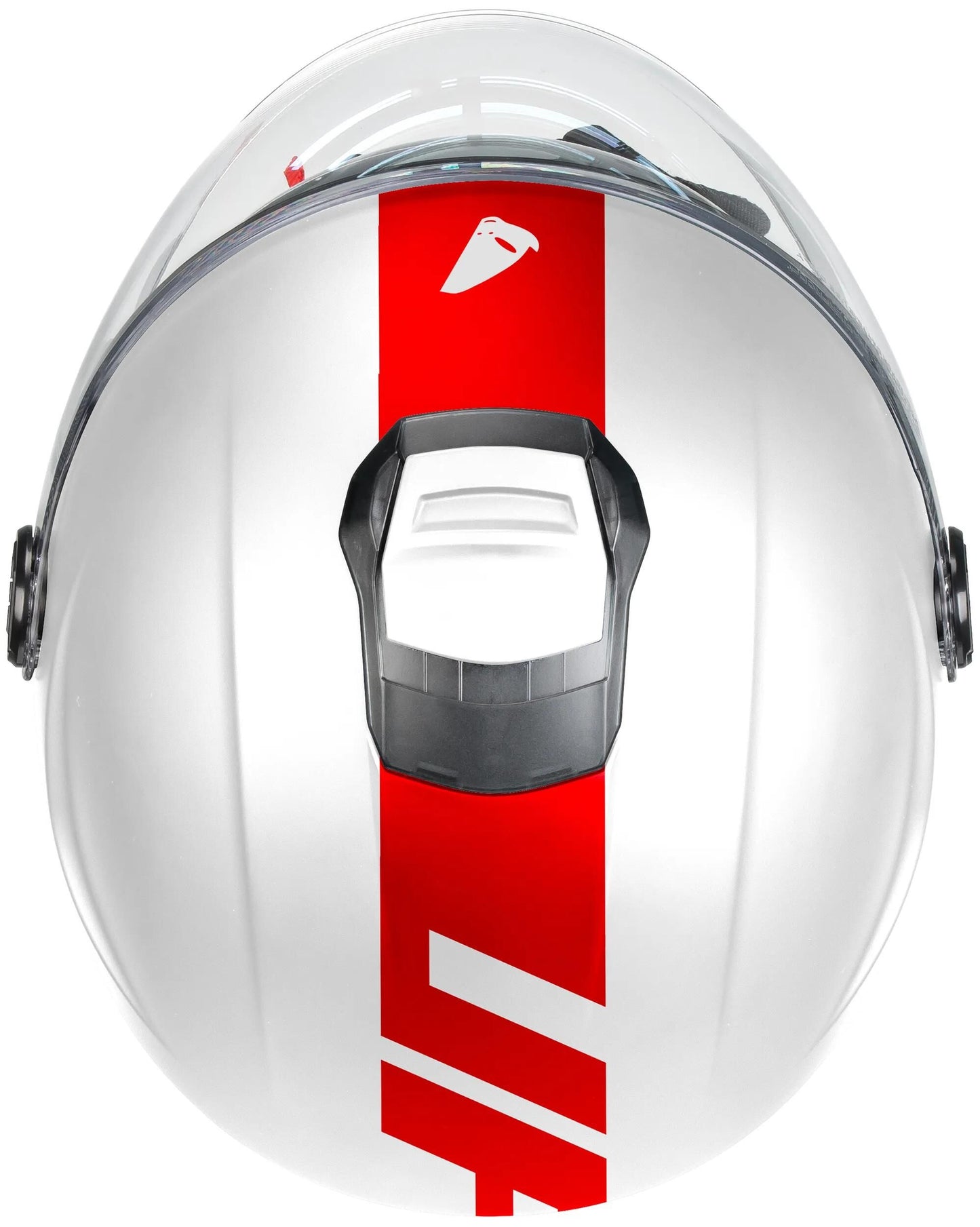 UFO Plast Jet Helm Nixie Helm UFO Nixie Jet weiß rot Gr. s
