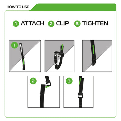 Oxford Snelbinders Atlas G-Hak Atlas G-Hook 17mm x 2,0 m schwarzes Paar