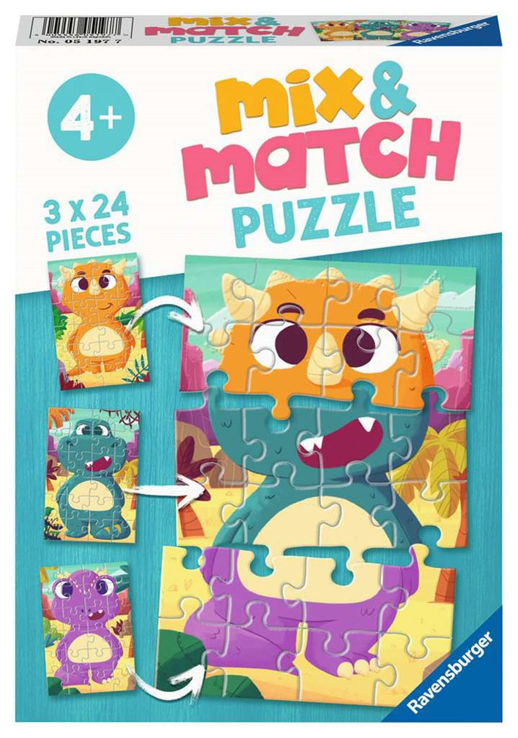 Ravensburger Mix-Match-Puzzle Dinos 24s