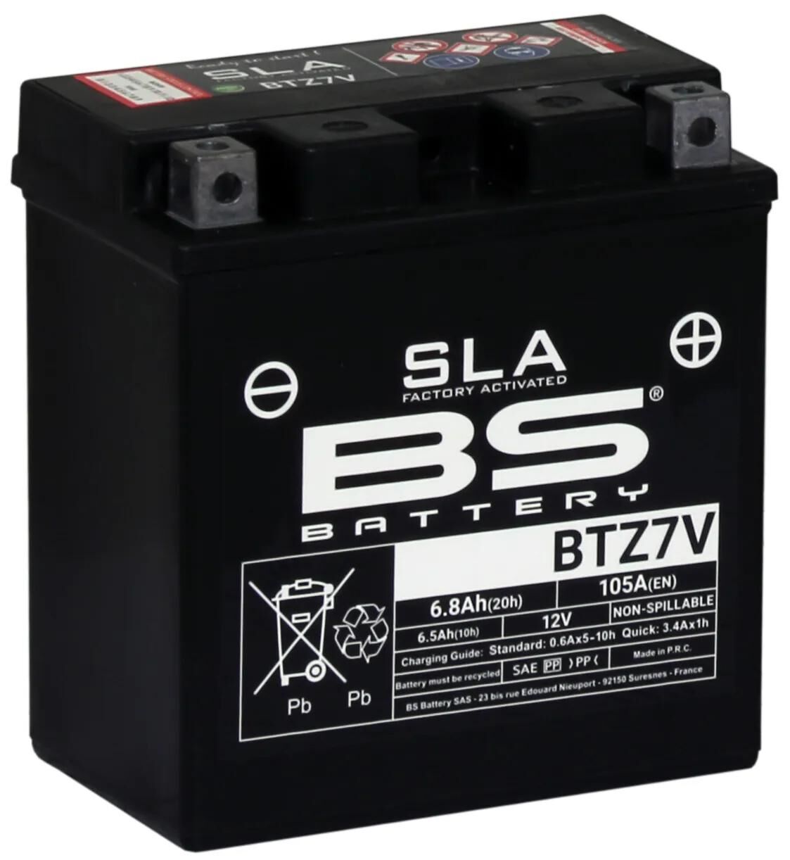 BS -Batterie Batterie BTZ7V BS SLA