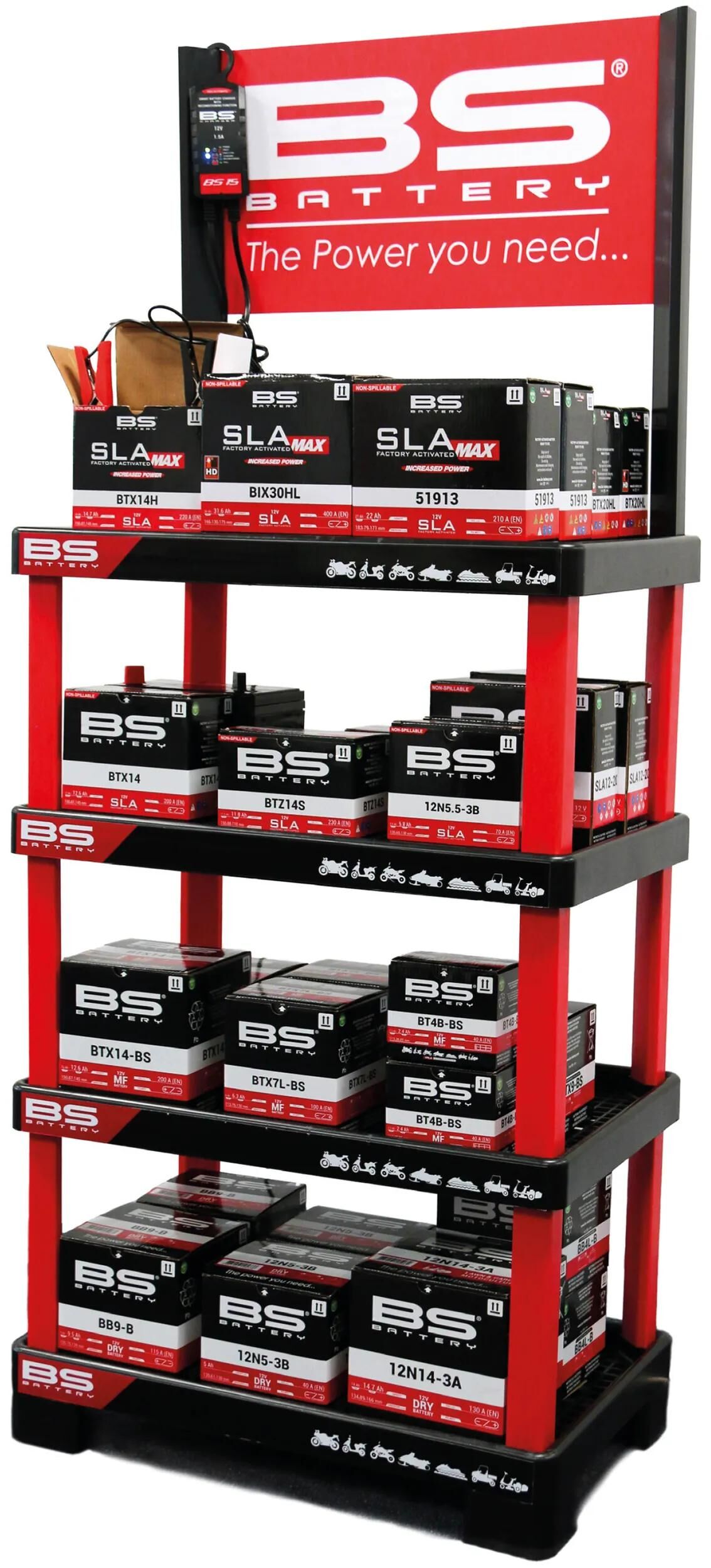 BS -Batterieverkaufsregal