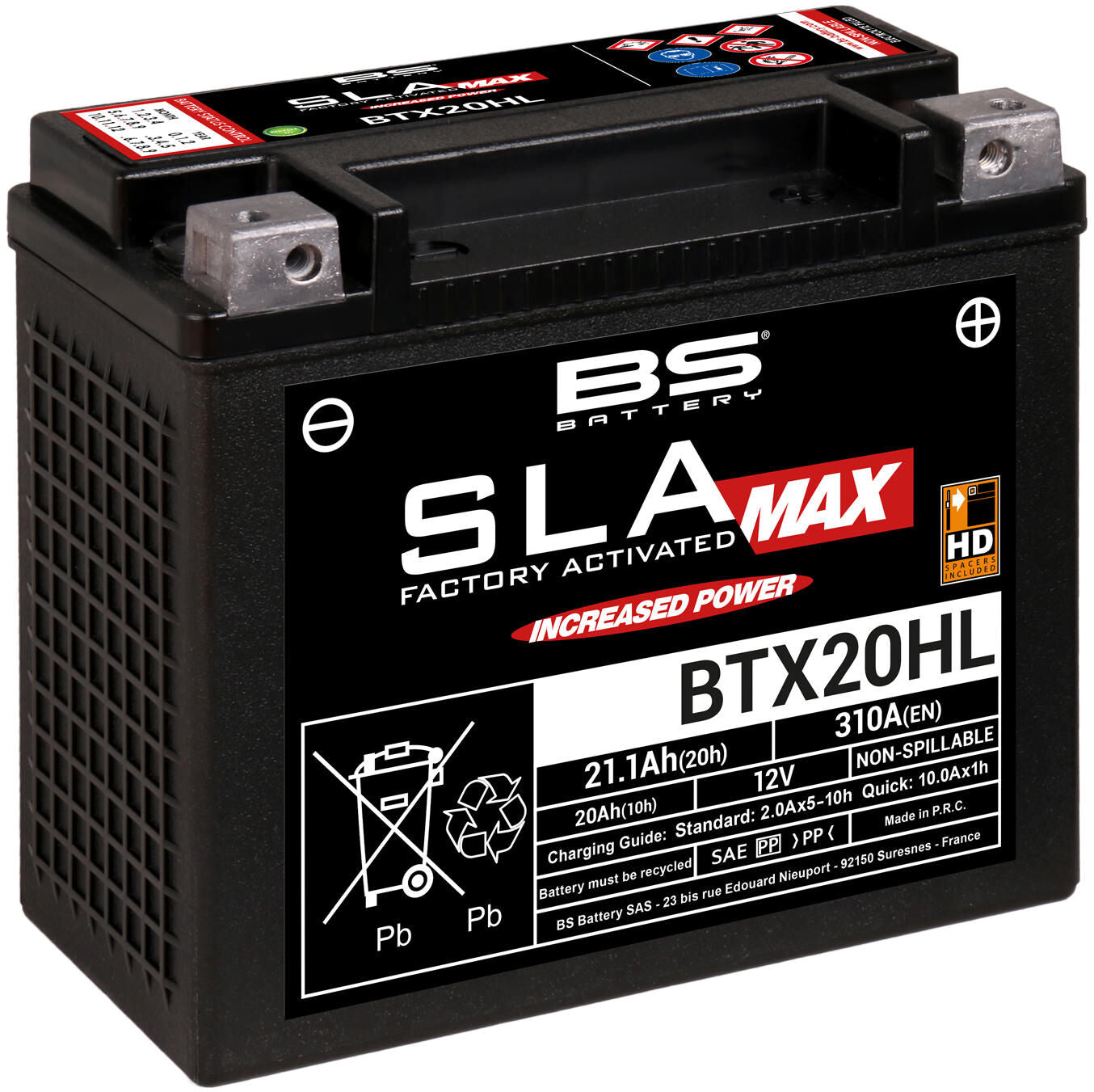 BS Batterie Batterie BTX20HL BS SLA-MAX HD HD