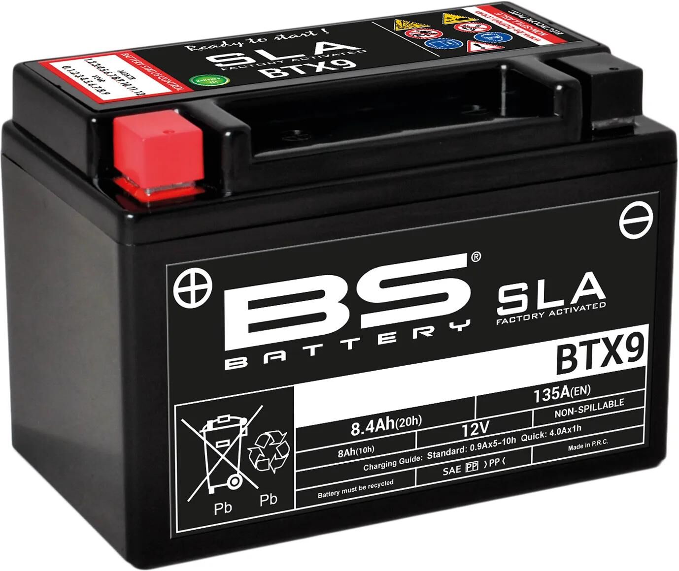 BS -Batterie BTX9 Batterie BS SLA