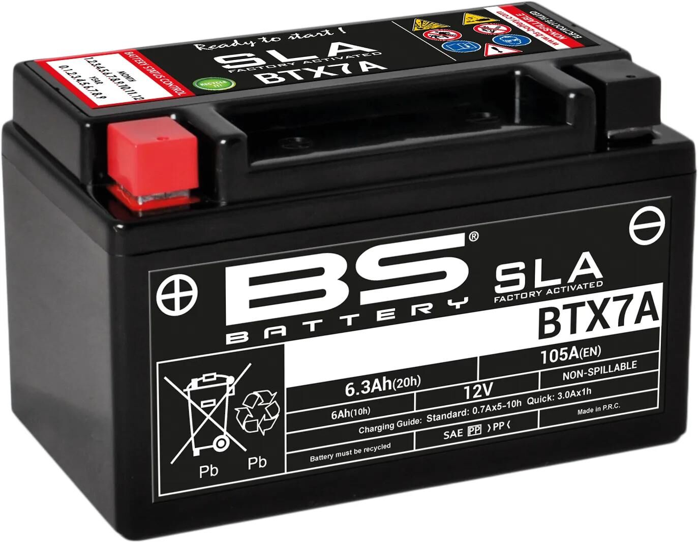 BS -Batterie BTX7A Batterie BS SLA