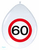 Ballon 30 cm Verkehrsschild 60 Jahre Packung à 8 Stück