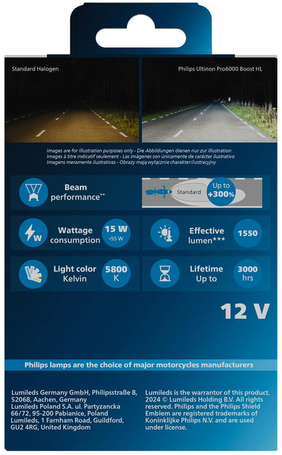 Philips LED-Scheinwerfer Ultinon Pro6000 Booster. H7 Untinon Pro 6000 LED-Booster