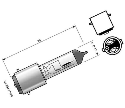 Spahn -Glühbirne 12V 35 35W Halog. BA20D