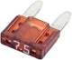 Spahn Mini-Sicherung, Bananenstecker, Flachverschluss, 7,5 A, Form F Mini