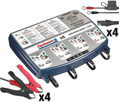 Tecmate Battery Ladegerät Optate3 Optate 3 Ladegerät 4er Bank