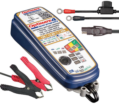Tecmate Battery Ladegerät Optate 4 Quad -Programm. Optate 4 Charger Quad -Programm Optat