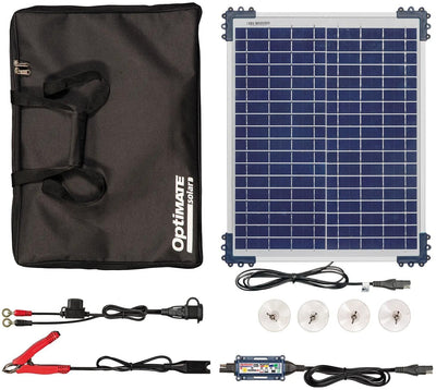 Tecmate Battery Ladegerät Optat Solar Duo 20W Reisekit. Optat Ladegerät Solar Duo 20W