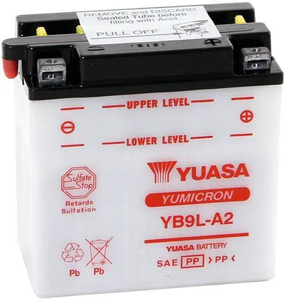Yuasa-Batterie yb9l-a2. Batterie YB9L-A2 Standard ohne SP