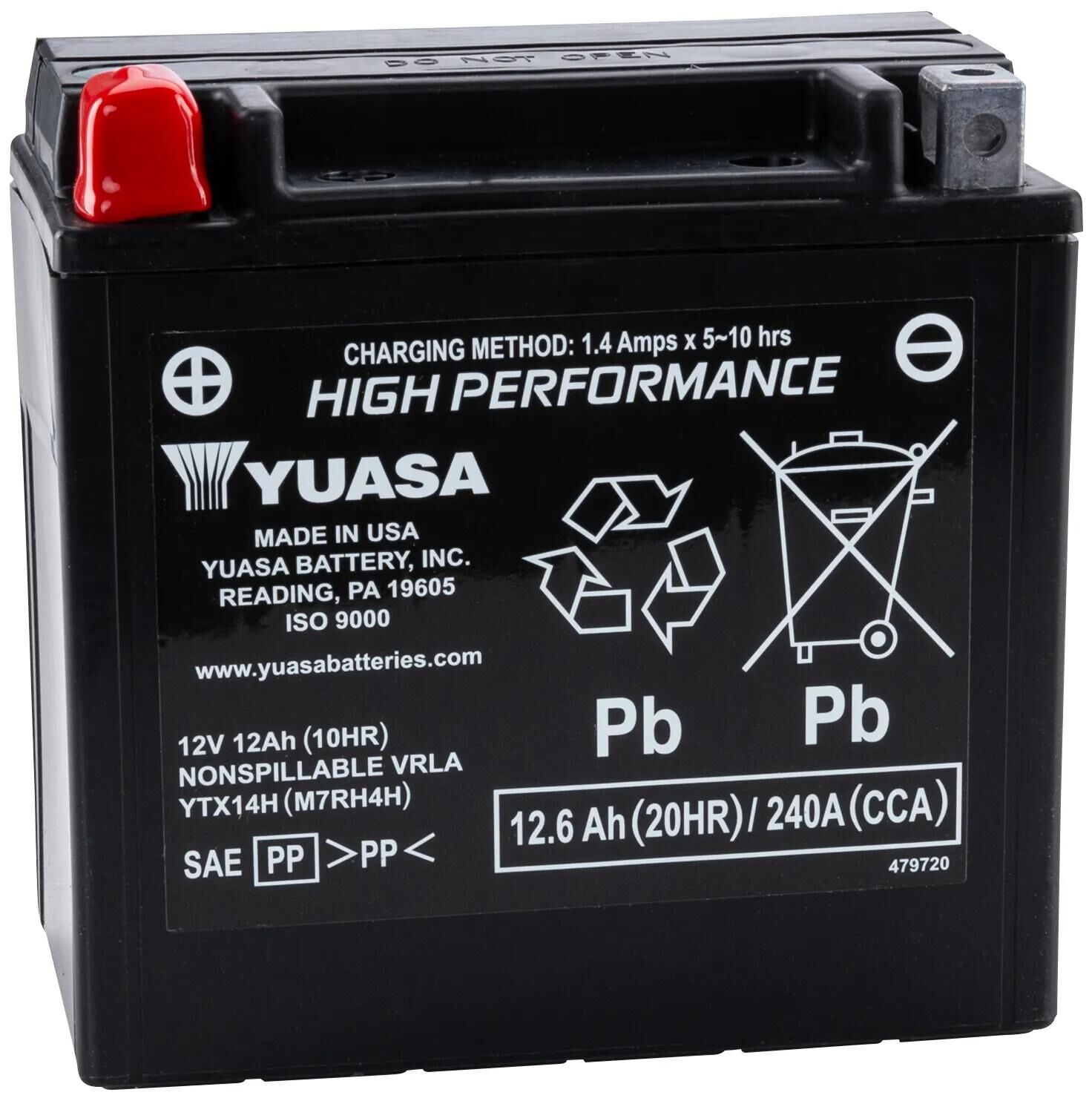 Yuasa Batterie YTX14H AGM