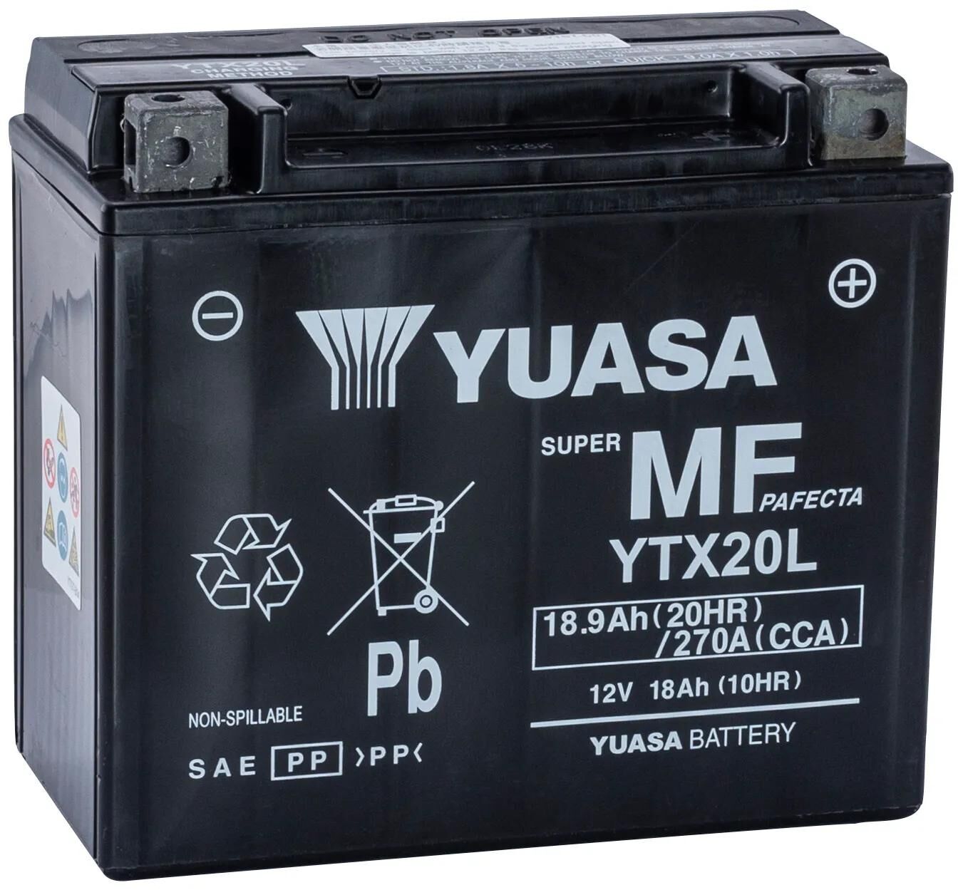 Yuasa Batterie YTX20L AGM AGM