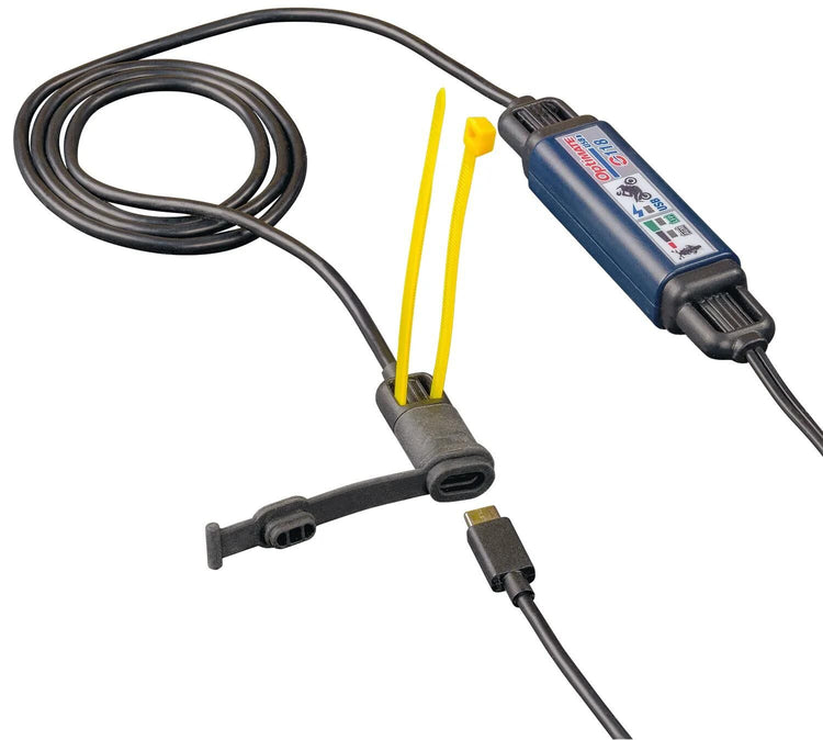 Tecmate USB-Ladegerät Optat O-118 USB-C Ladegerät Optat M. SAE Verbindung 200cm