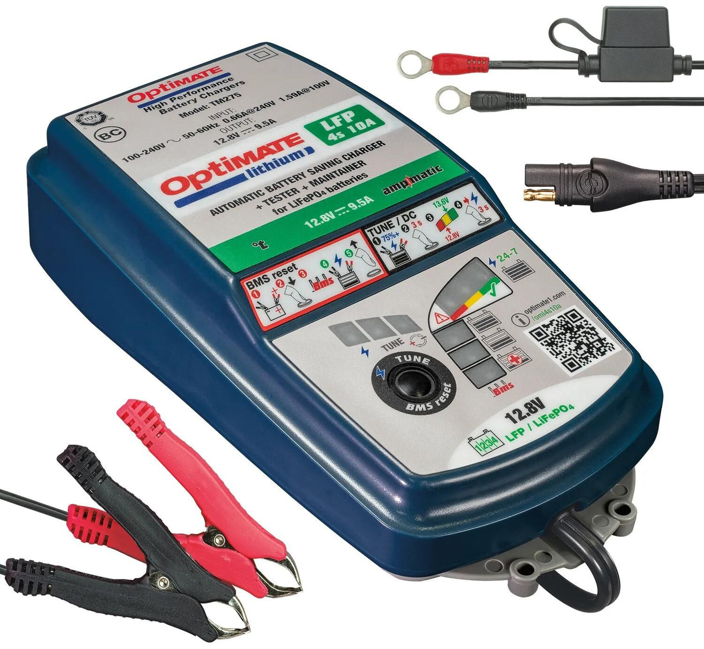 Tecmate Battery Ladegerät Optat Lithium 4s 10a. Optat 4S Ladegerät Lithium 9,5a