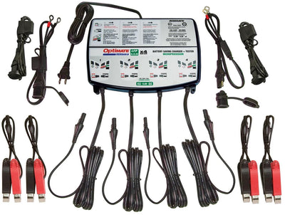Tecmate Battery Ladegerät Optat Lithium 4x0,8a Optat Ladegerät Lithium 0,8 V Quad Bank