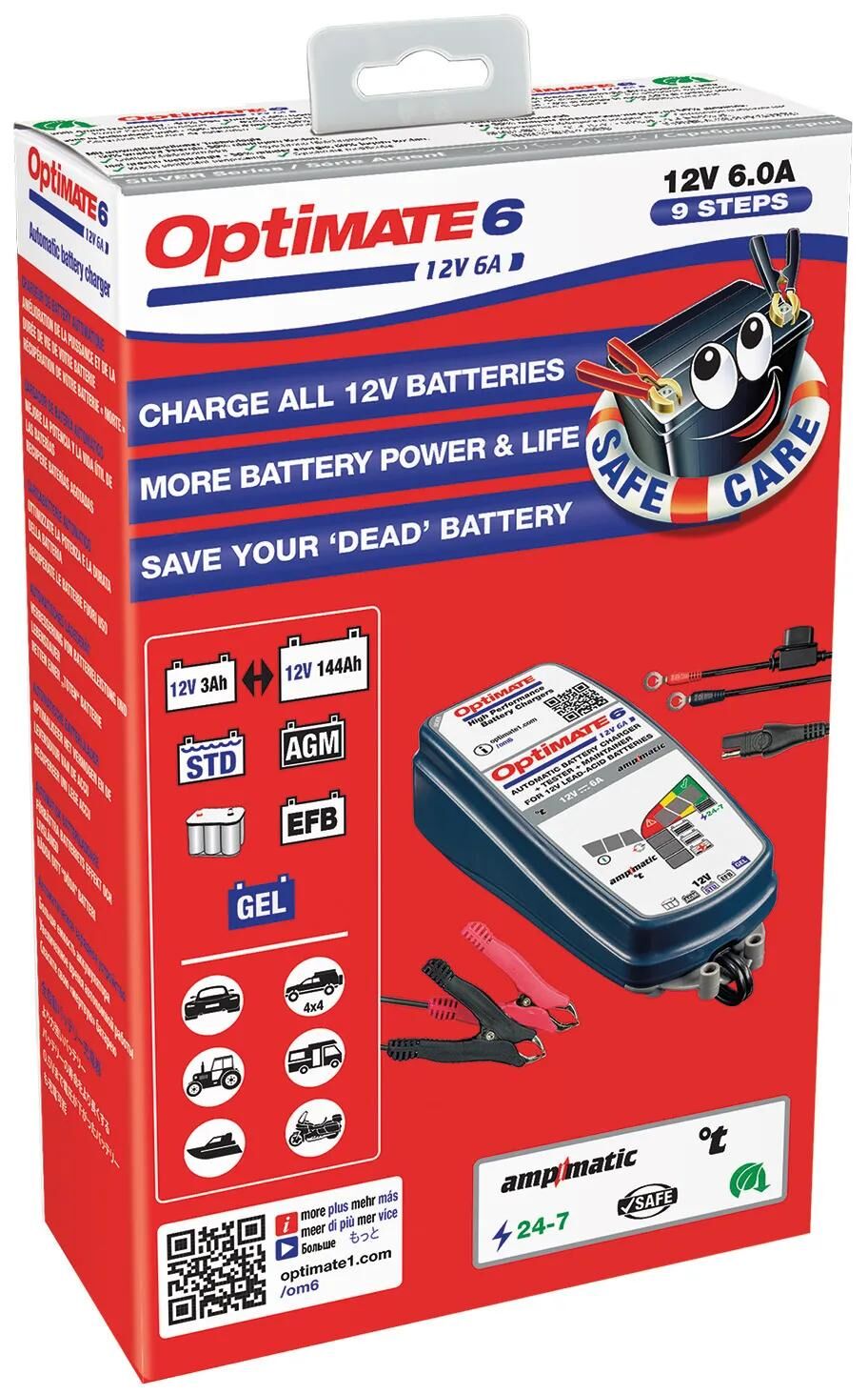 Tecmate Battery Ladegerät Optate 6 Ampmatic 6a aus Optat 6 Ladegerät Ampmatic 6a