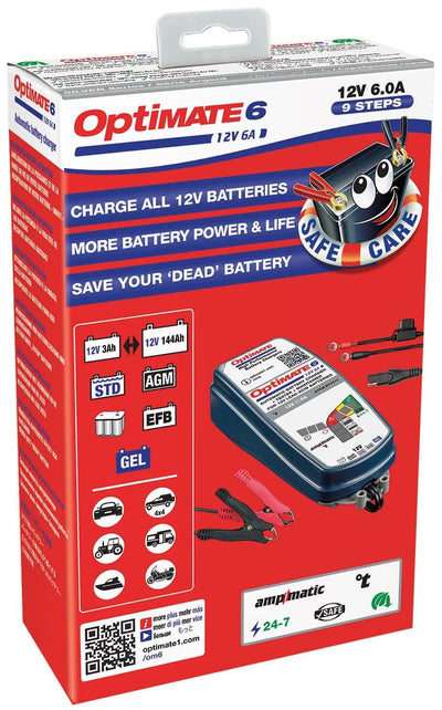 Tecmate Battery Ladegerät Optate 6 Ampmatic 6a aus Optat 6 Ladegerät Ampmatic 6a