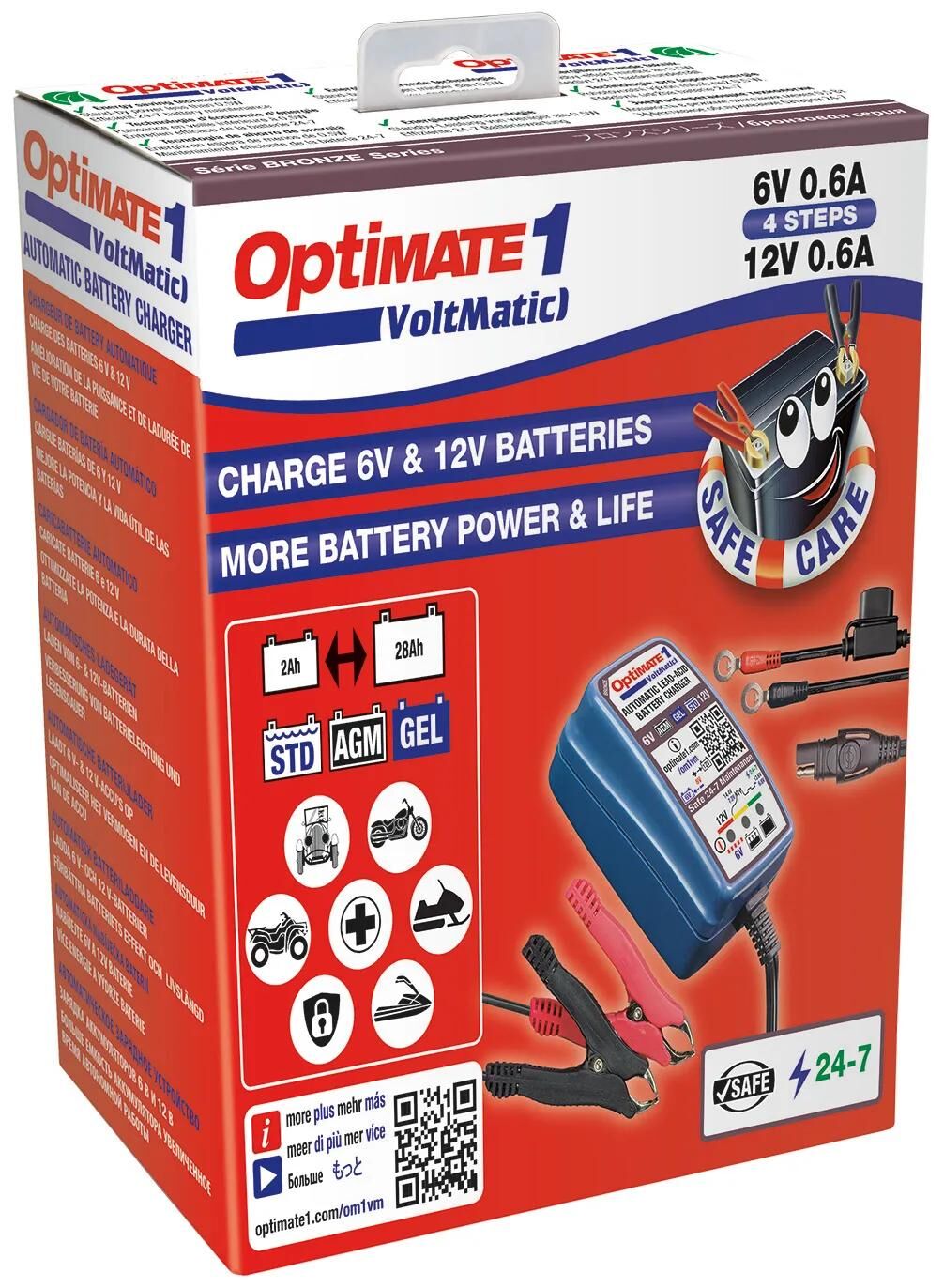 Tecmate Battery Ladegerät Optate1 Voltmatic aus Optat 1 Ladegerät Voltmatic