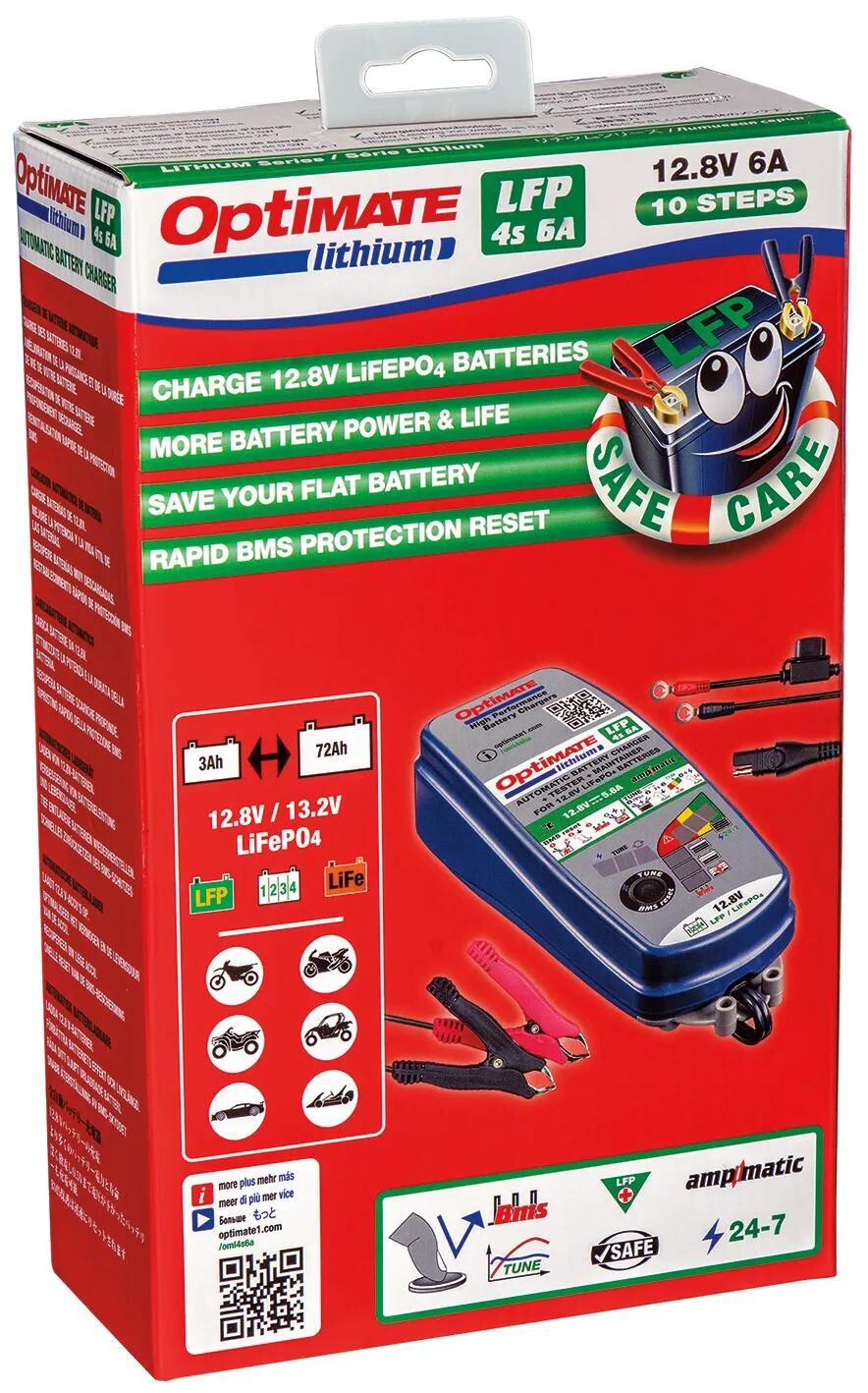 Tecmate Battery Ladegerät Optat Lithium 4s 6a. Optat 4S Ladegerät Lithium 6a
