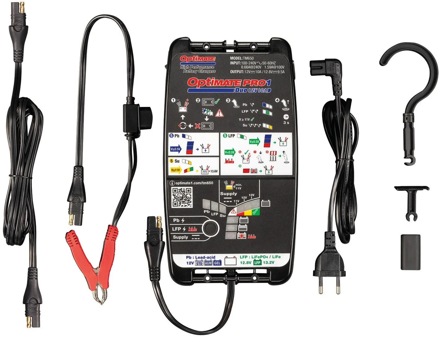 Tecmate Battery Ladegerät Optate Pro-1 Duo von Optate Pro 1 Ladegerät Duo