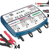 Tecmate Battery Ladegerät Optate 2 Duo Optate 2 Ladegerät Duo 4er Bank