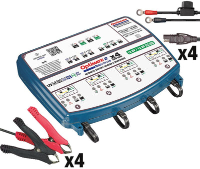 Tecmate Battery Ladegerät Optate 2 Duo Optate 2 Ladegerät Duo 4er Bank