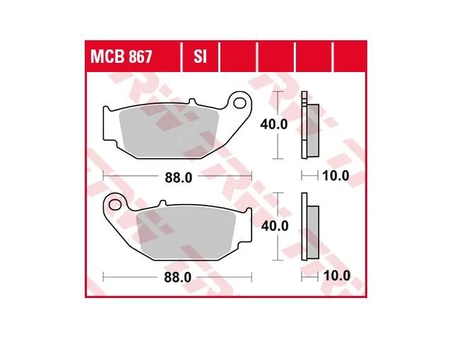 TRW BREAKPAD MCB 867 SI Sintered Metall