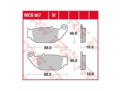TRW BREAKPAD MCB 867 Bio -Standard